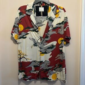 Denim & Flower Multicolor Casual Button Down Shirt